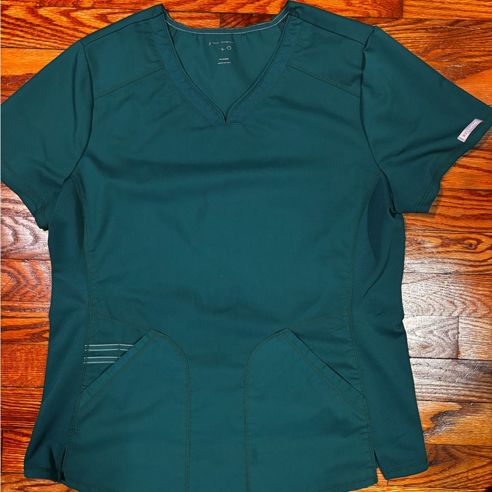 Cherokee Teal Short Sleeve Women's Top